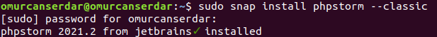Ubuntu 20.04 PhpStorm Kurulumu